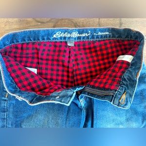 Eddie Bauer Womens Flannel Lined Boyfriend Fit Jeans
